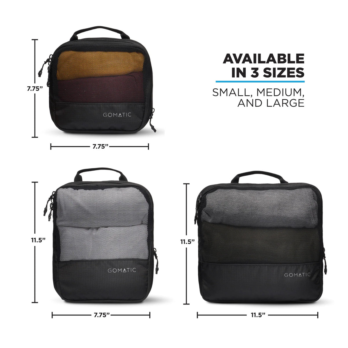 Gomatic Packing Cube 3-pack